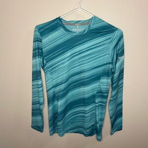 nike blue long sleeve athletic top